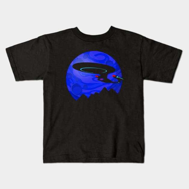 Enterprise D Planetfall Kids T-Shirt by PopCultureShirts